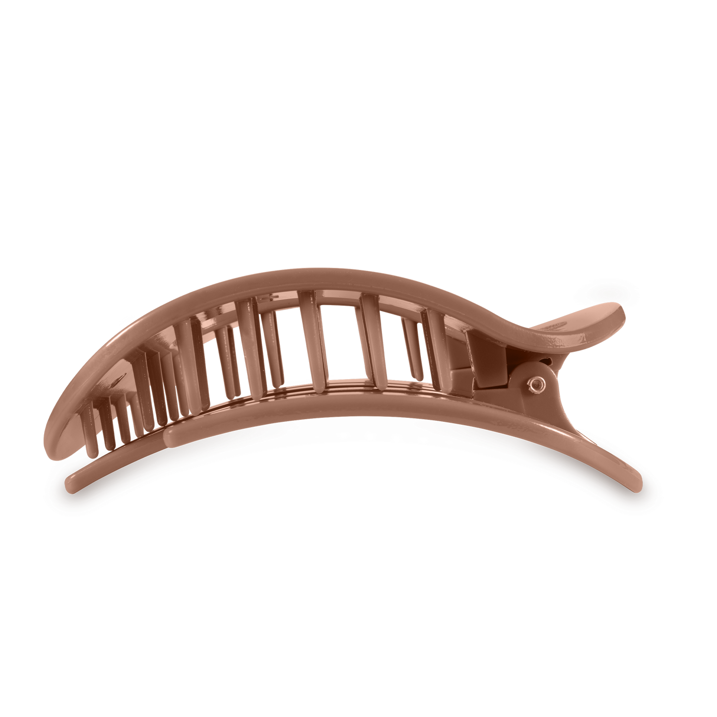 Teleties Round Flat Hair Clip Mocha Mousse
