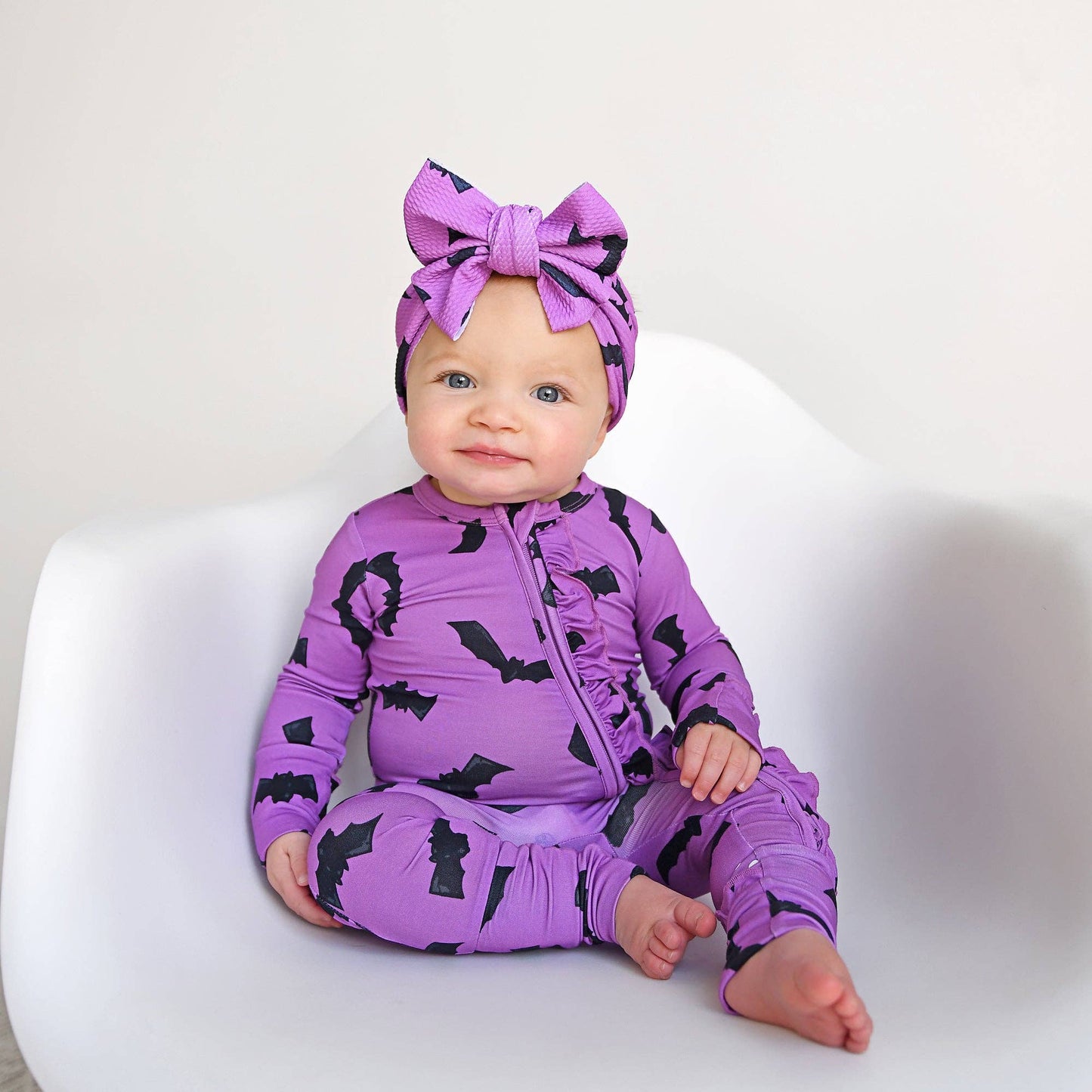 Echo Purple Bats RUFFLE ZIP