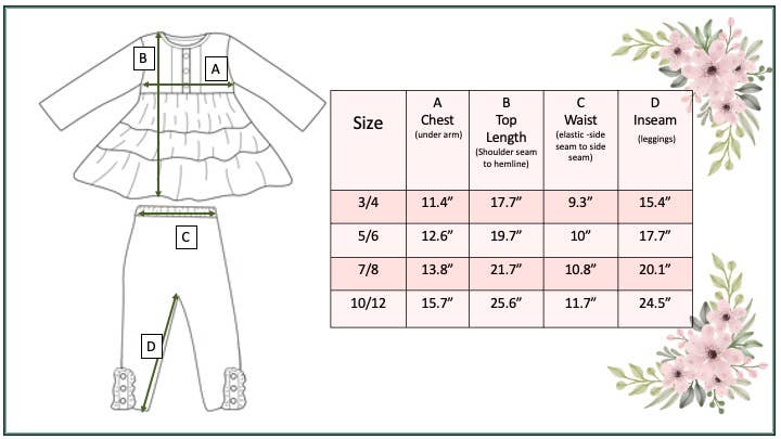 Ruffle Button Legging Set