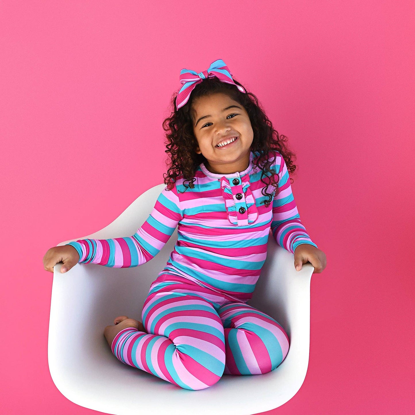 Maddie Stripe Ruffle Two Piece