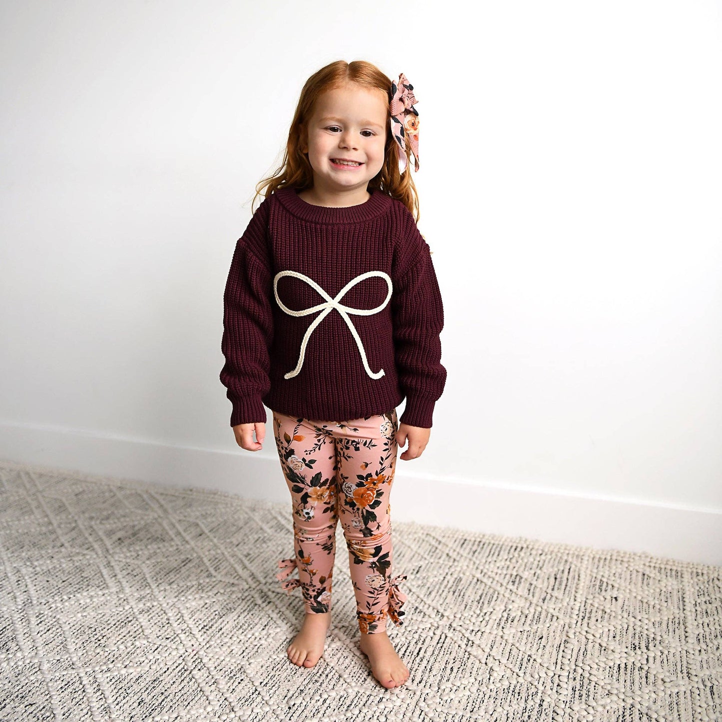 Maroon Bow SWEATER