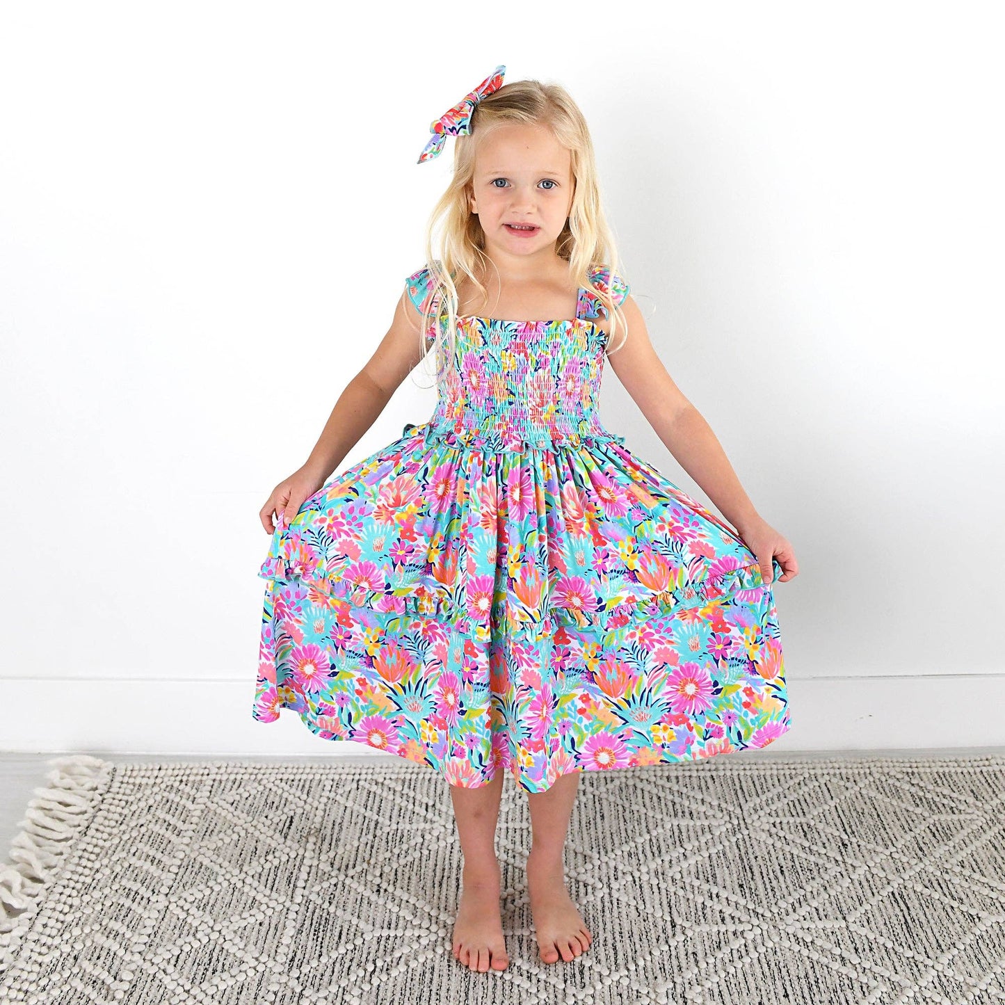 Megan Floral Smocked Dress