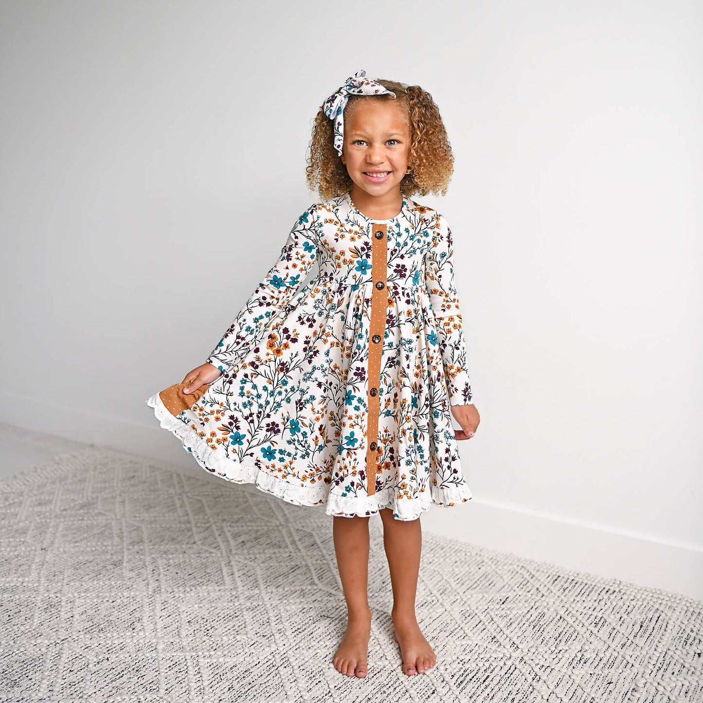 Maren Floral BUTTON DRESS