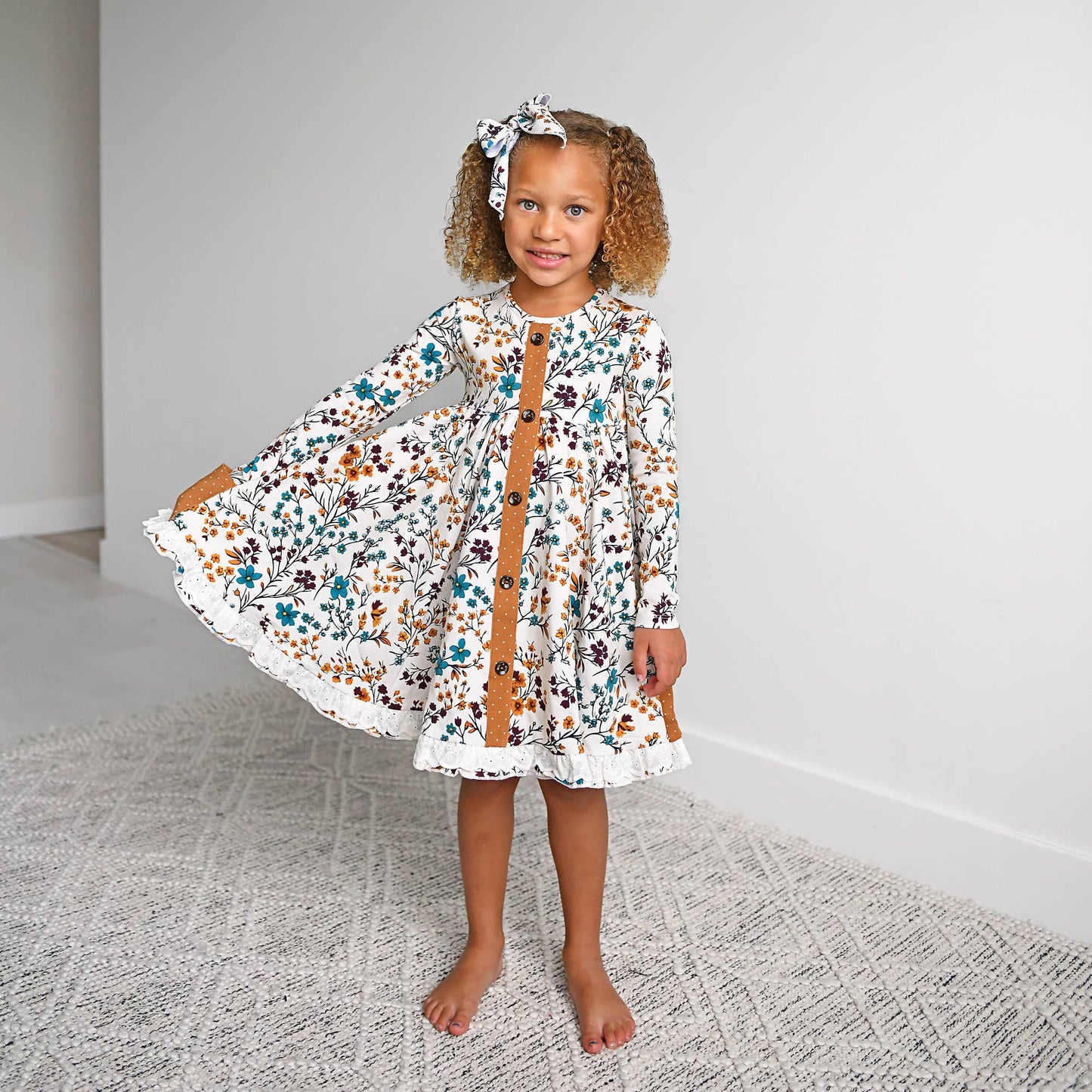 Maren Floral BUTTON DRESS