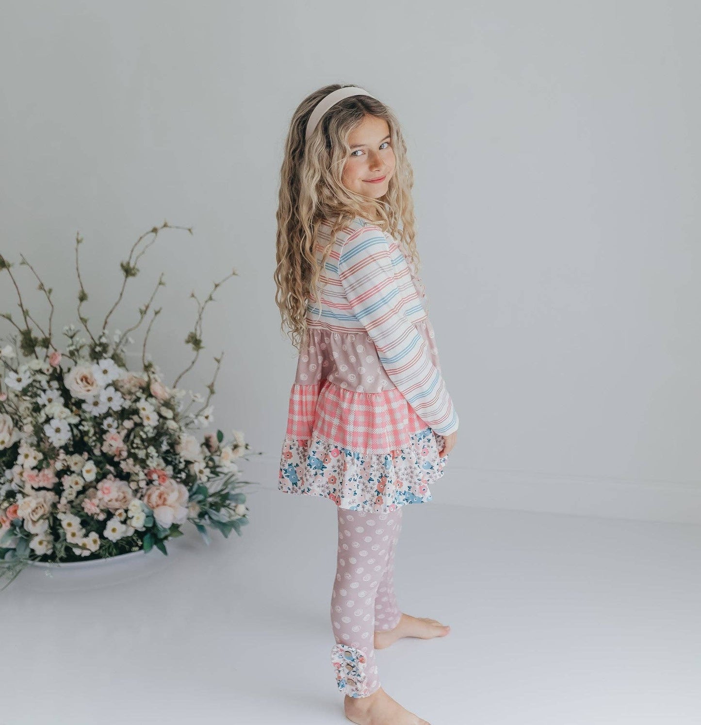 Ruffle Button Legging Set