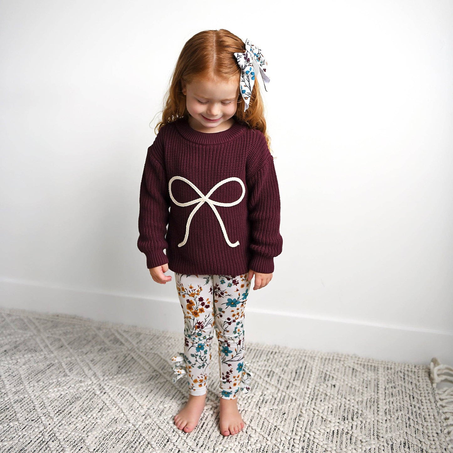 Maroon Bow SWEATER