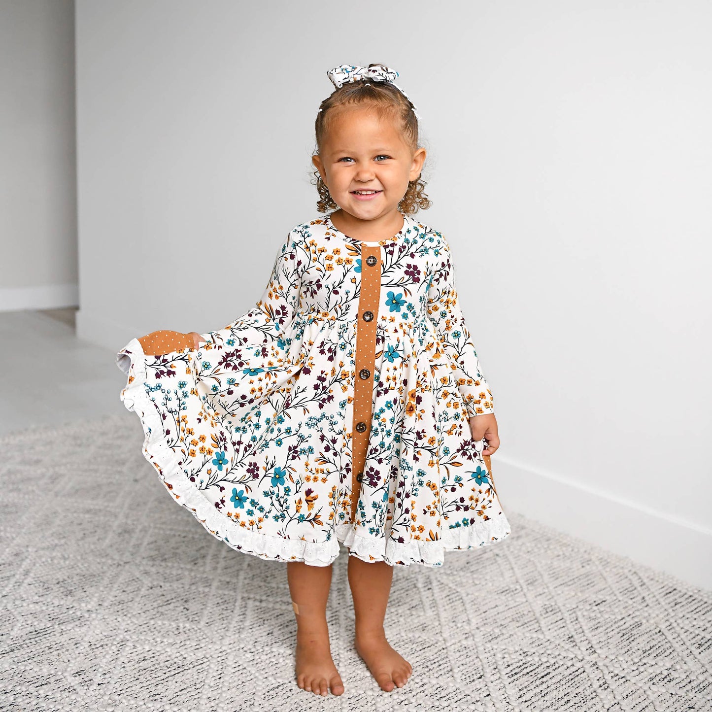 Maren Floral BUTTON DRESS