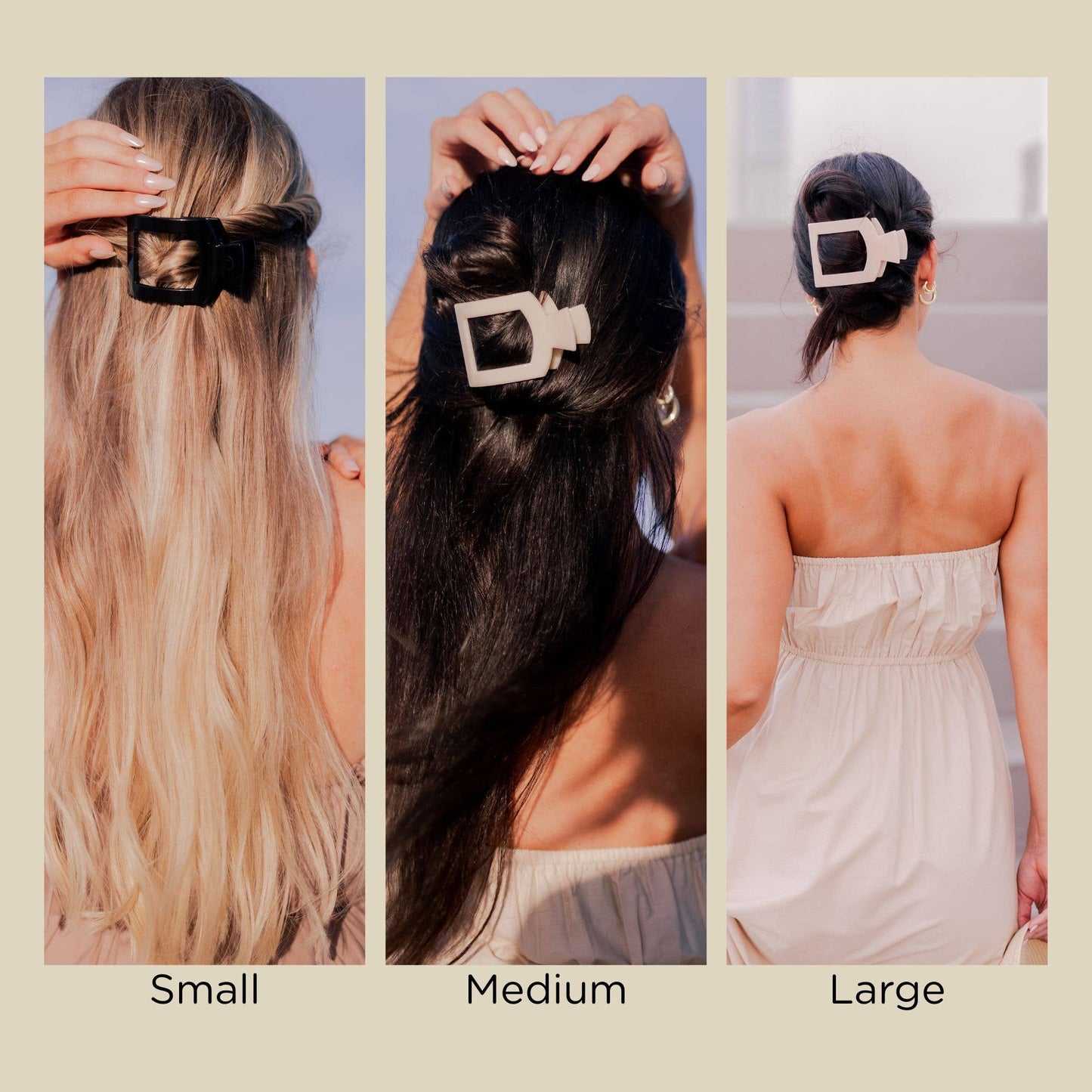 Teleties Flat Square Hair Clip Summer Sky