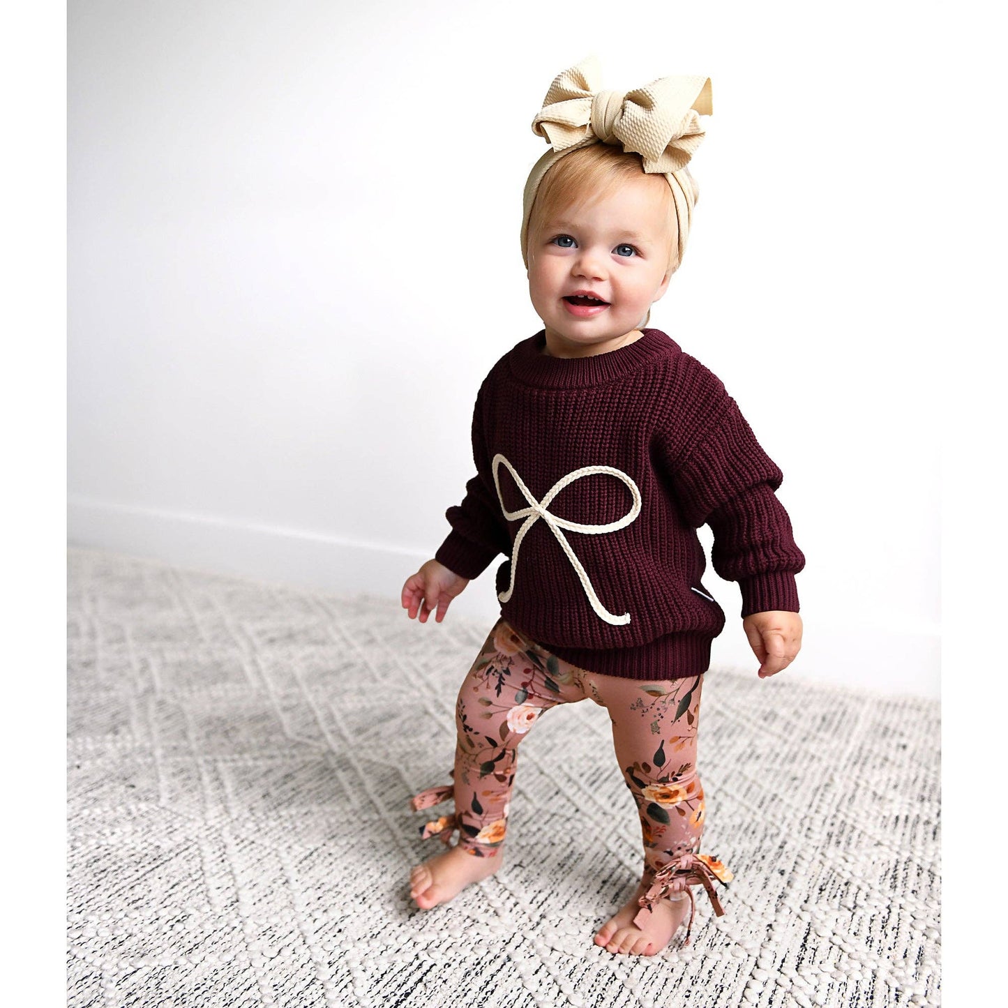 Maroon Bow SWEATER