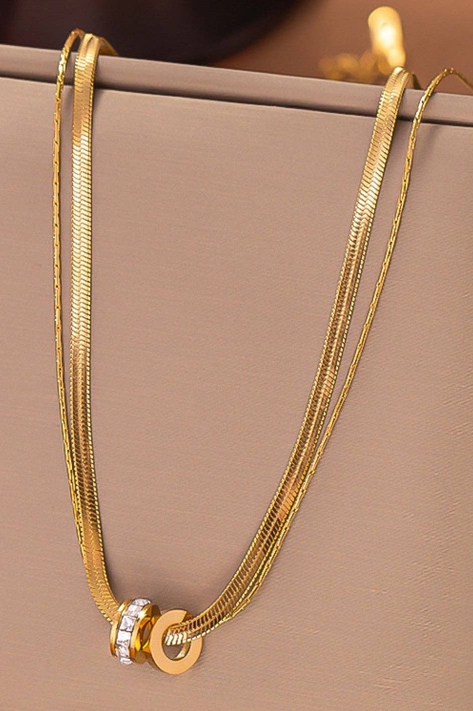 18K Gold Plated Waterproof Stainless Steel Chain Necklace