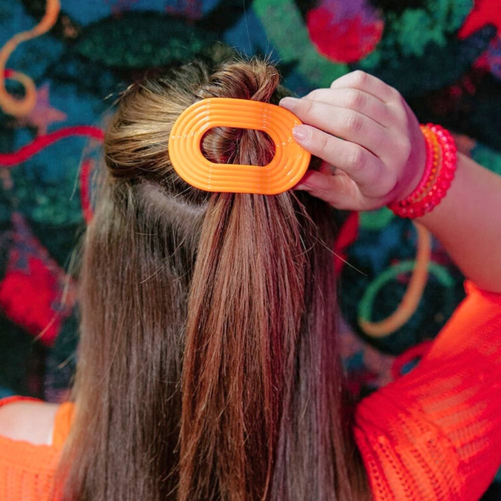 Flat Round Hair Clip Day Rave