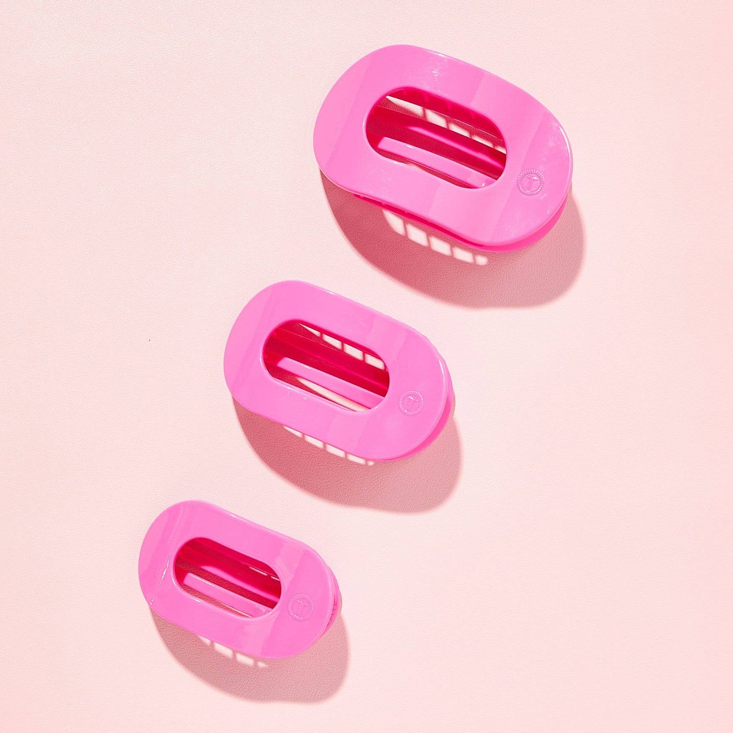 Teleties Flat Round Hair Clip Tropical Punch