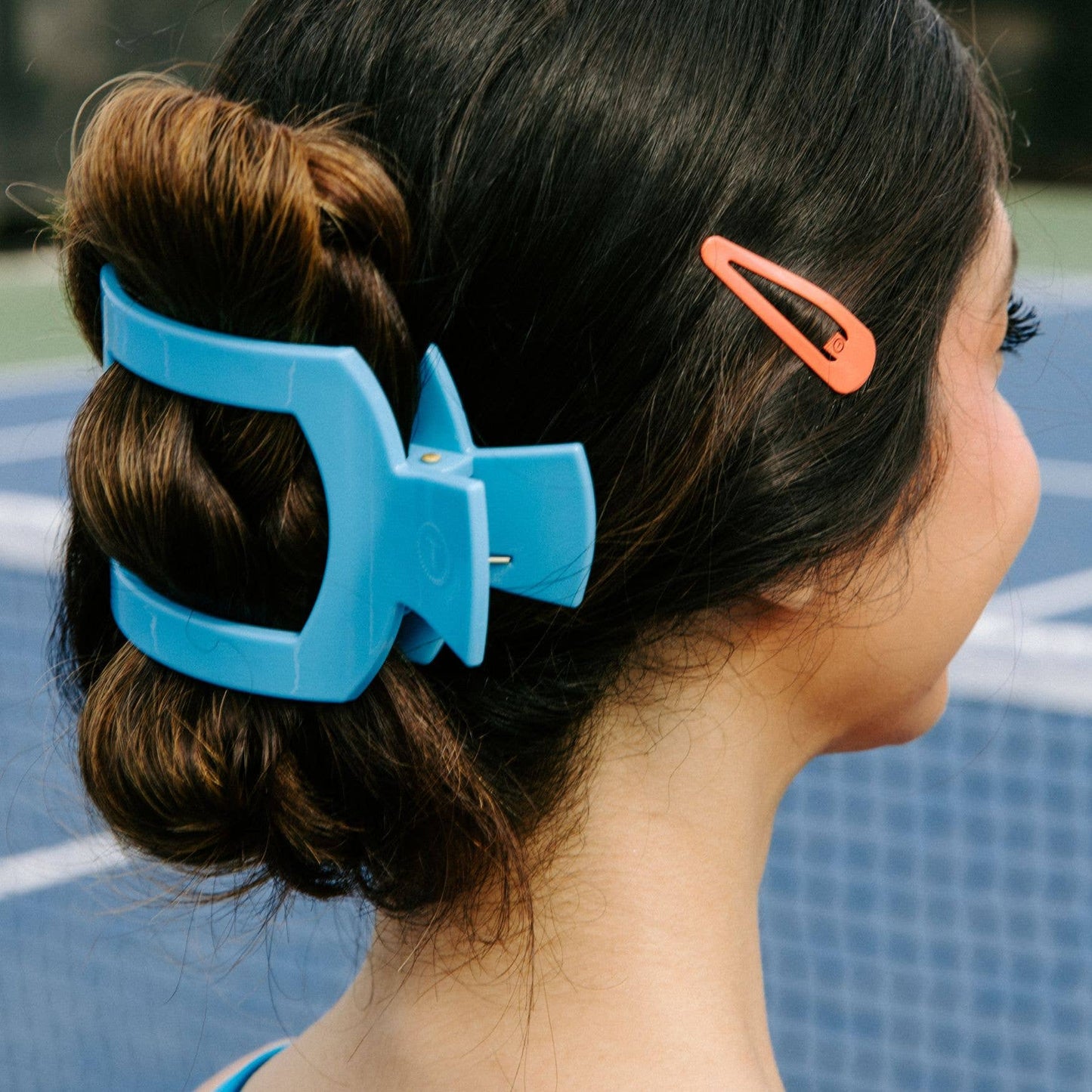Teleties Flat Square Hair Clip Summer Sky