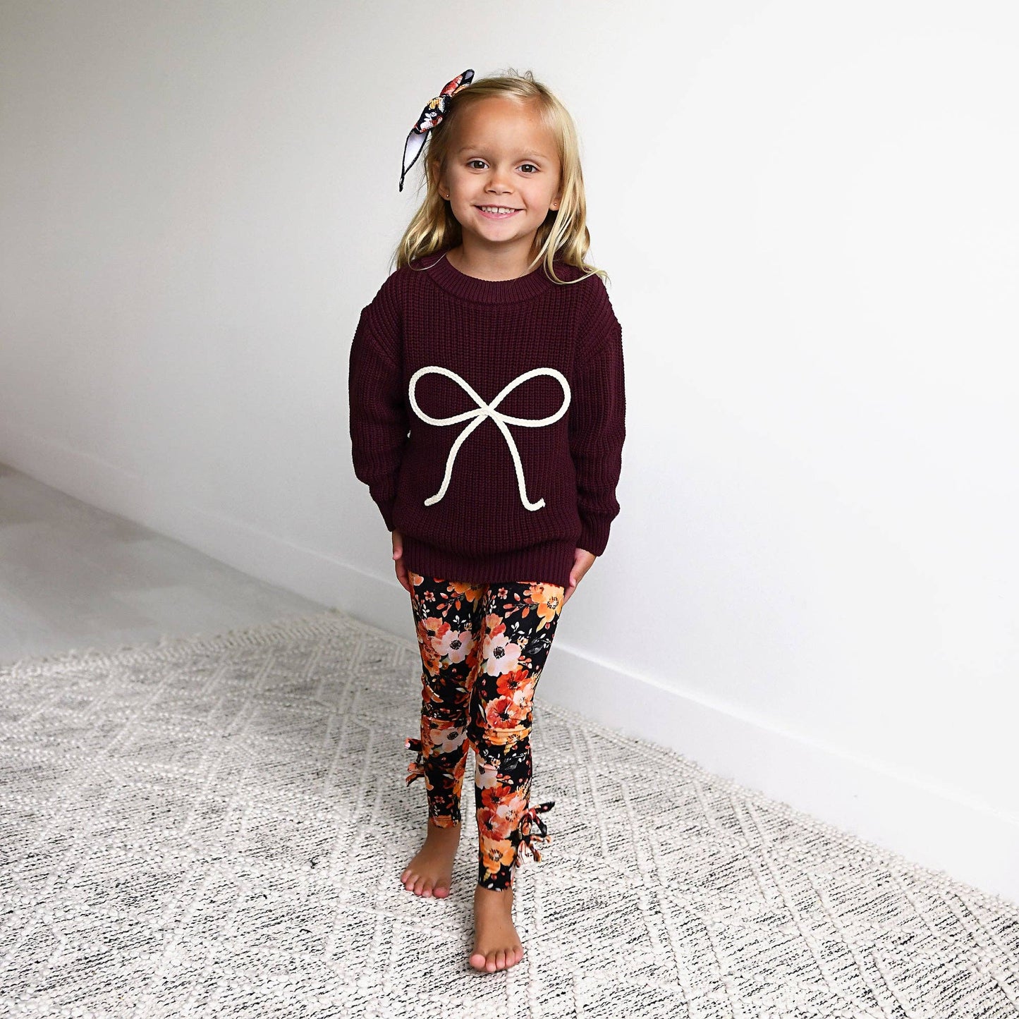 Renee Floral CLIP BOW