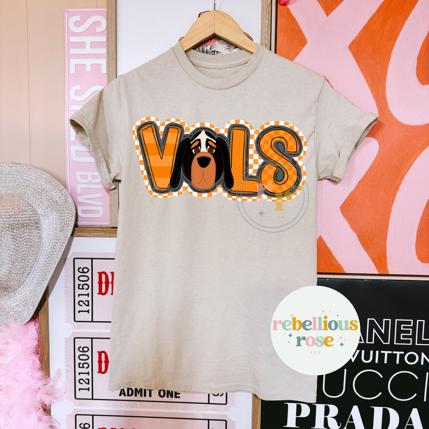 Checkerboard Vols Graphic T-shirt