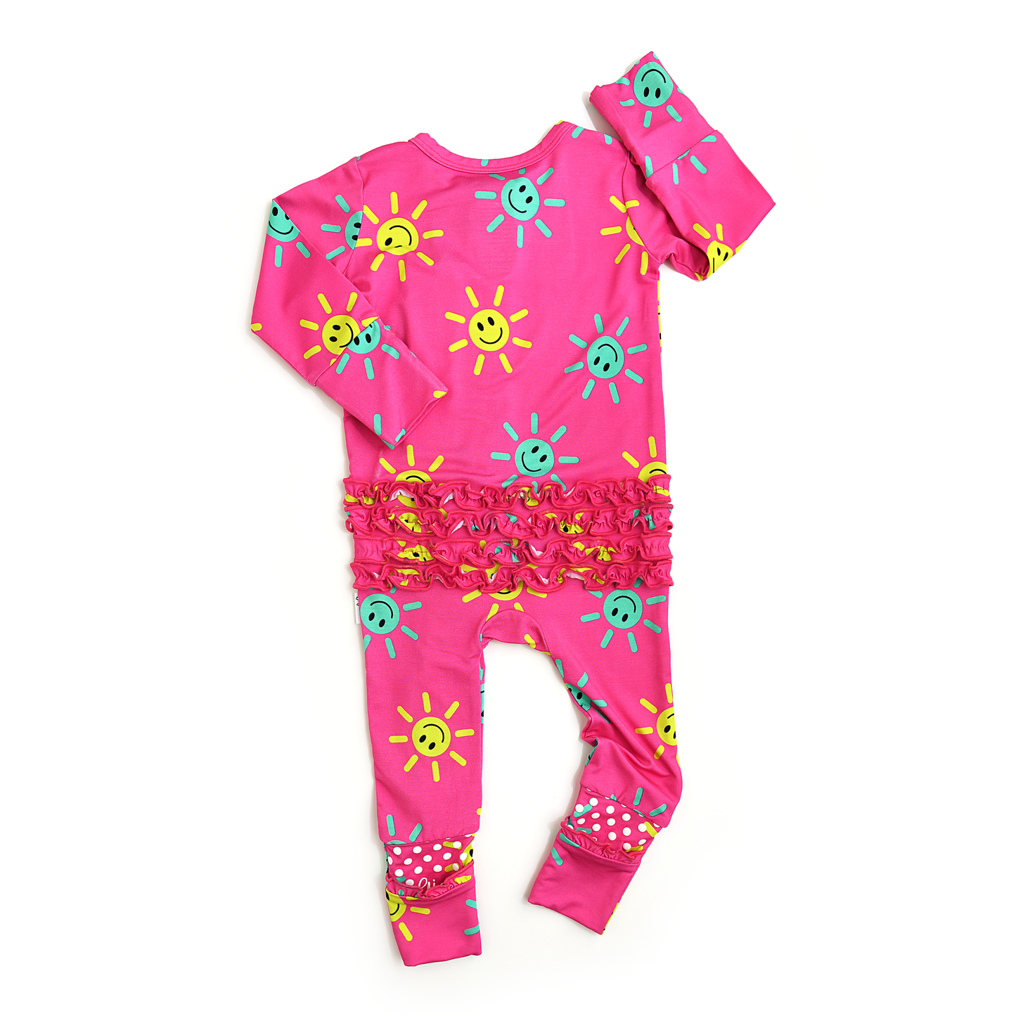 Brittany Smiley Face Ruffle Zip