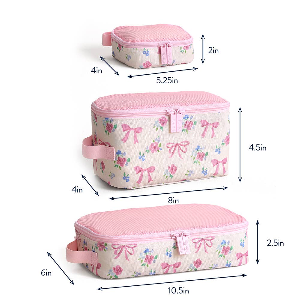 *NEW* Itzy Ritzy Ribbons + Roses Pack Like A Boss™ Packing Cubes