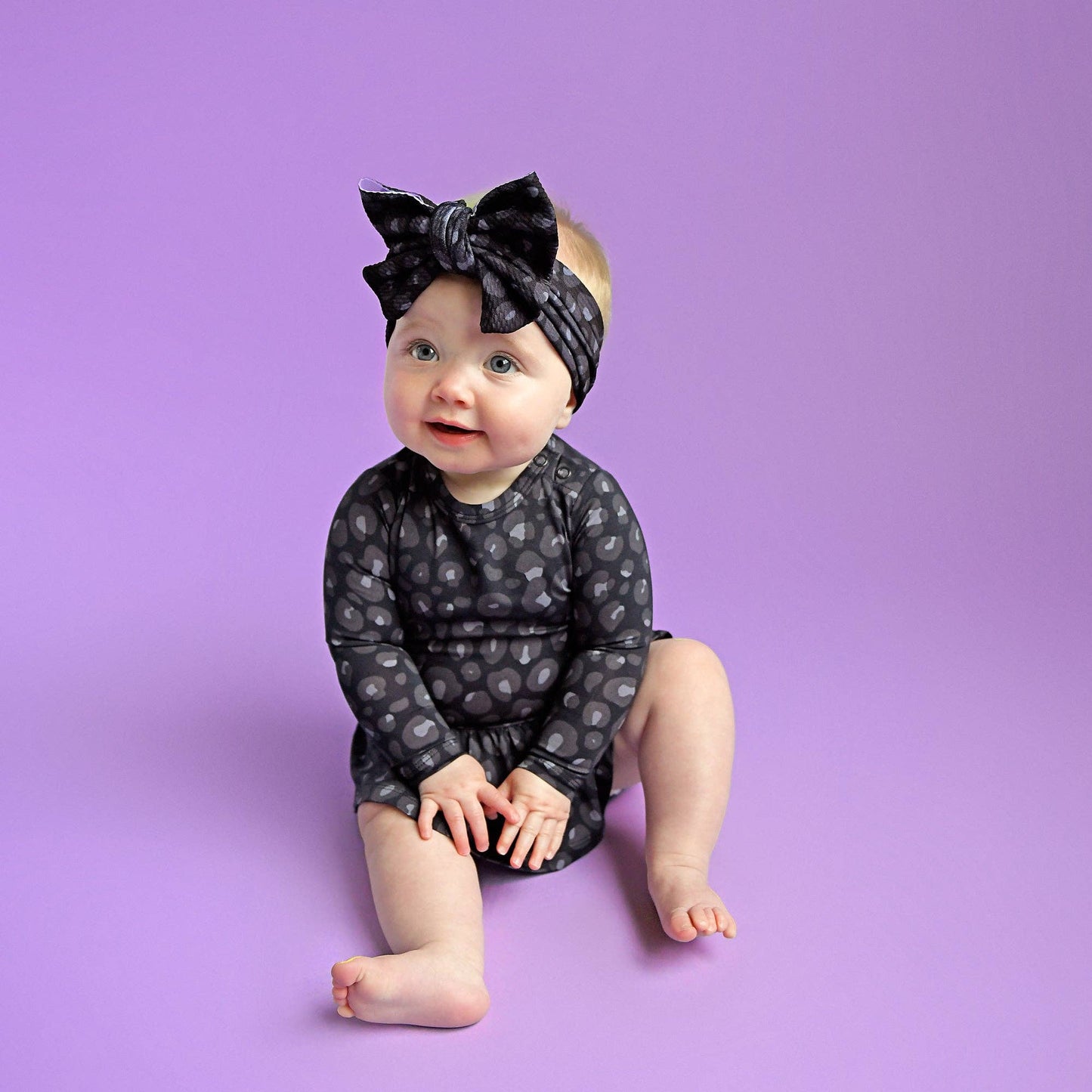 Ash Black Leopard HEADWRAP