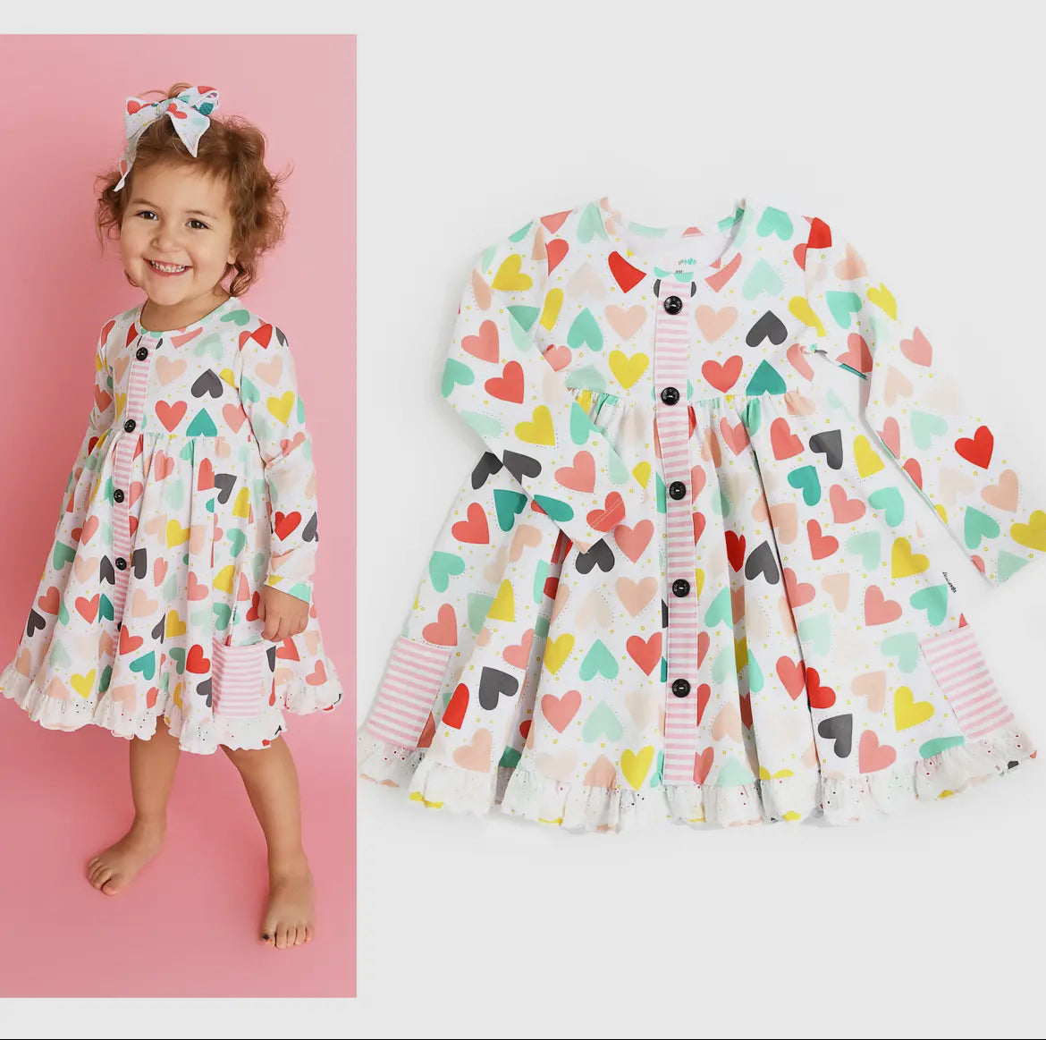 Jayde & Izzy BUTTON DRESS by Gigi & Max