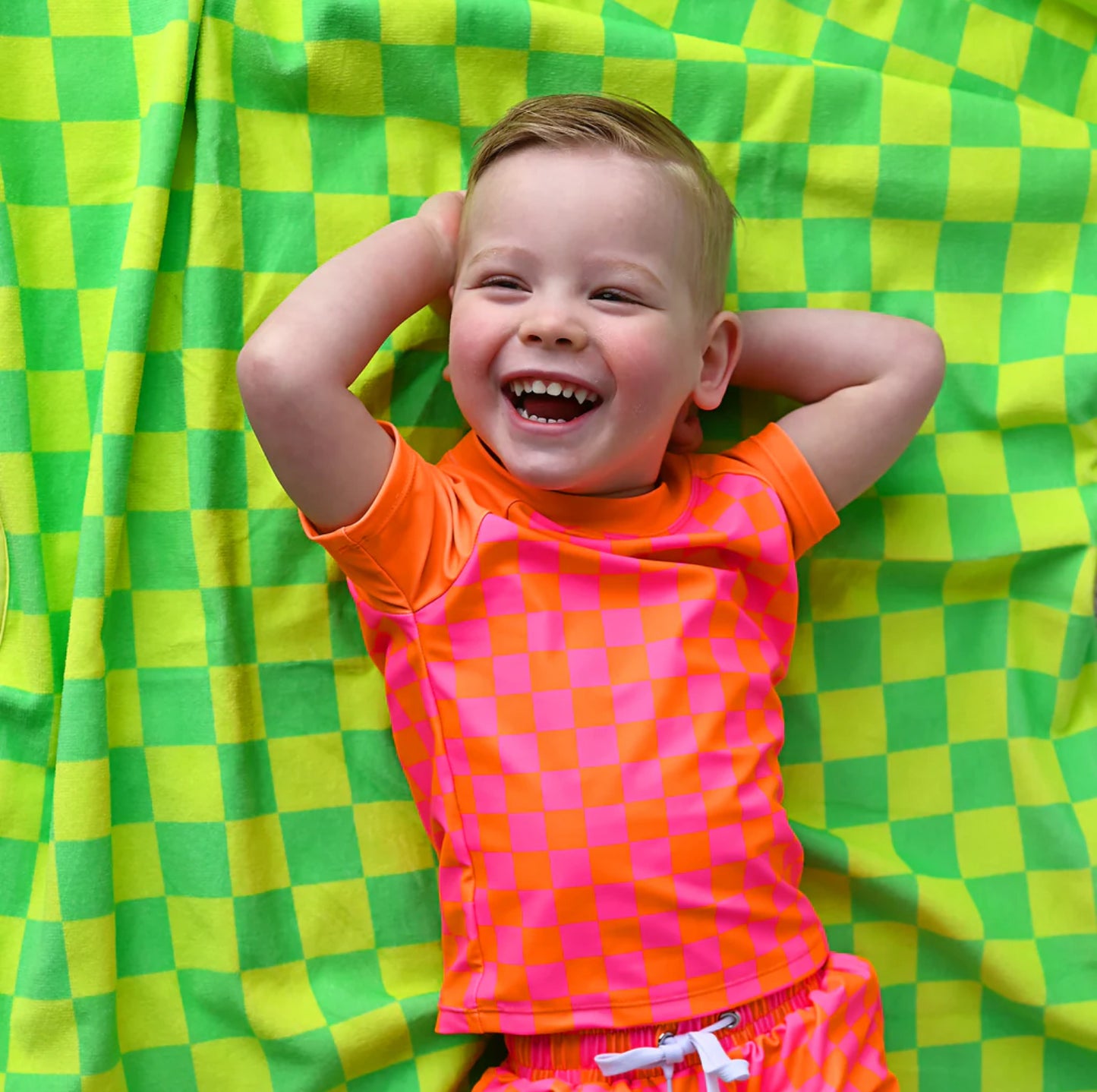 Eric Orange Neon Swim Set by Gigi & Max