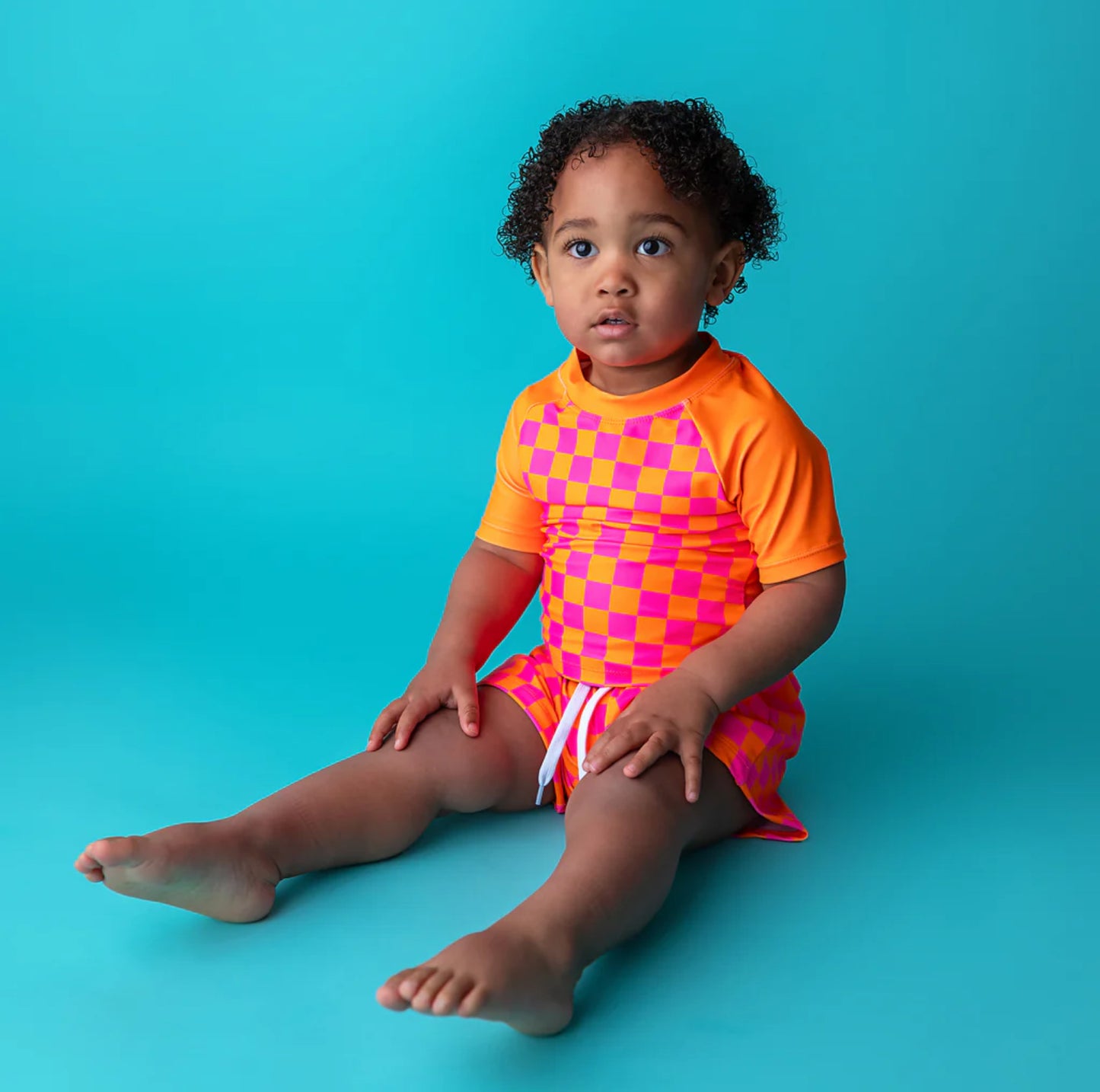 Eric Orange Neon Swim Set by Gigi & Max