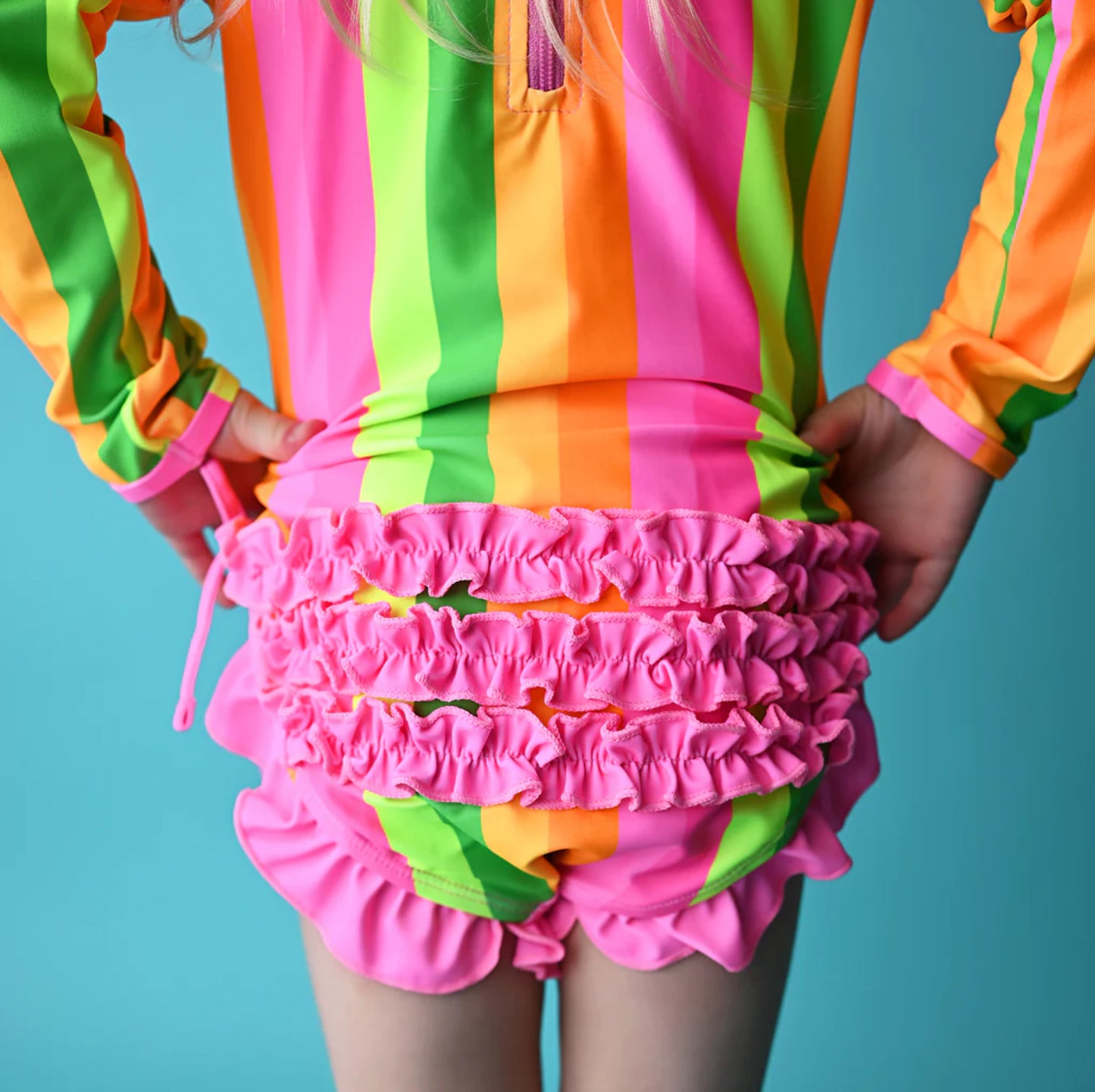 Stephanie Stripe Rash Guard Swimsuit by Gigi & Max