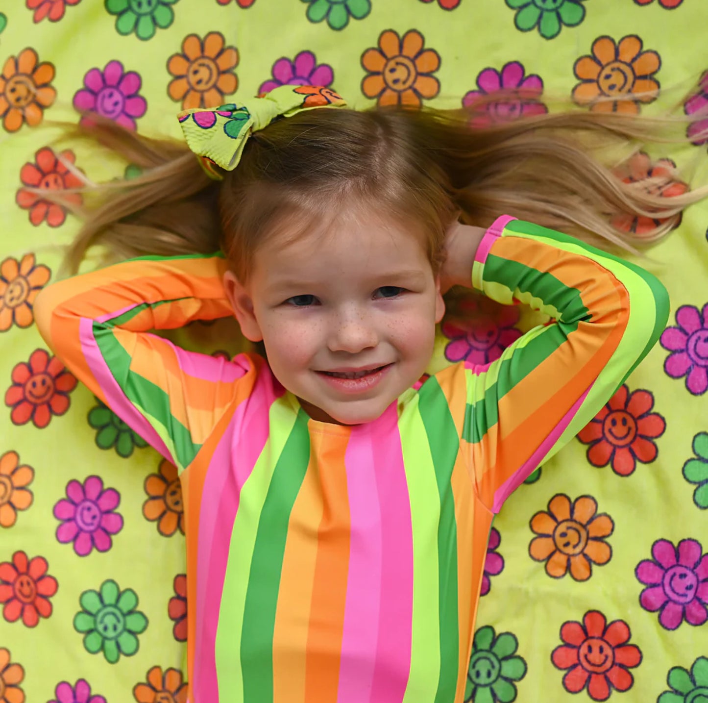 Stephanie Stripe Rash Guard Swimsuit by Gigi & Max