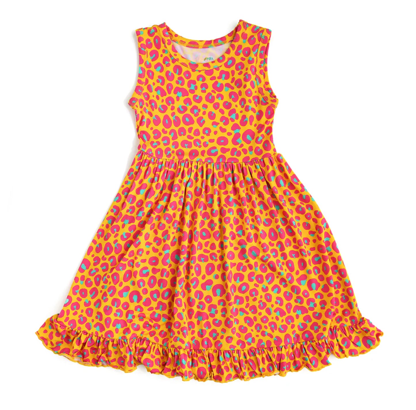 Kelly Leopard Tank Ruffle Twirl Dress by Gigi & Max