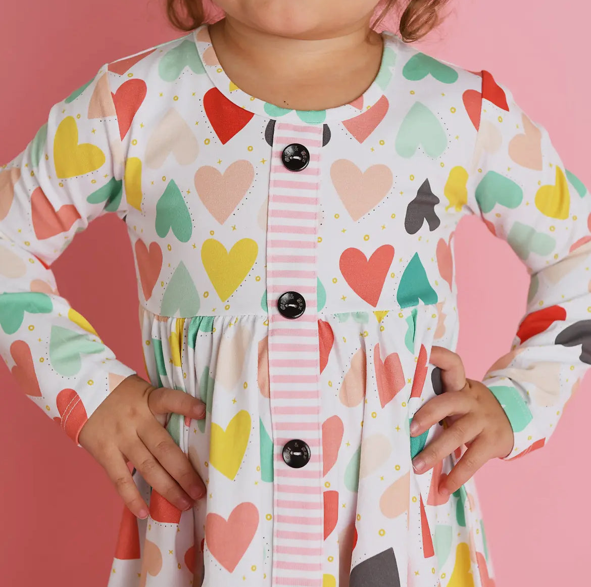 Jayde & Izzy BUTTON DRESS by Gigi & Max