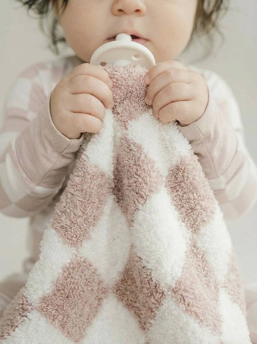 Checkered Plush Lovey | Latte