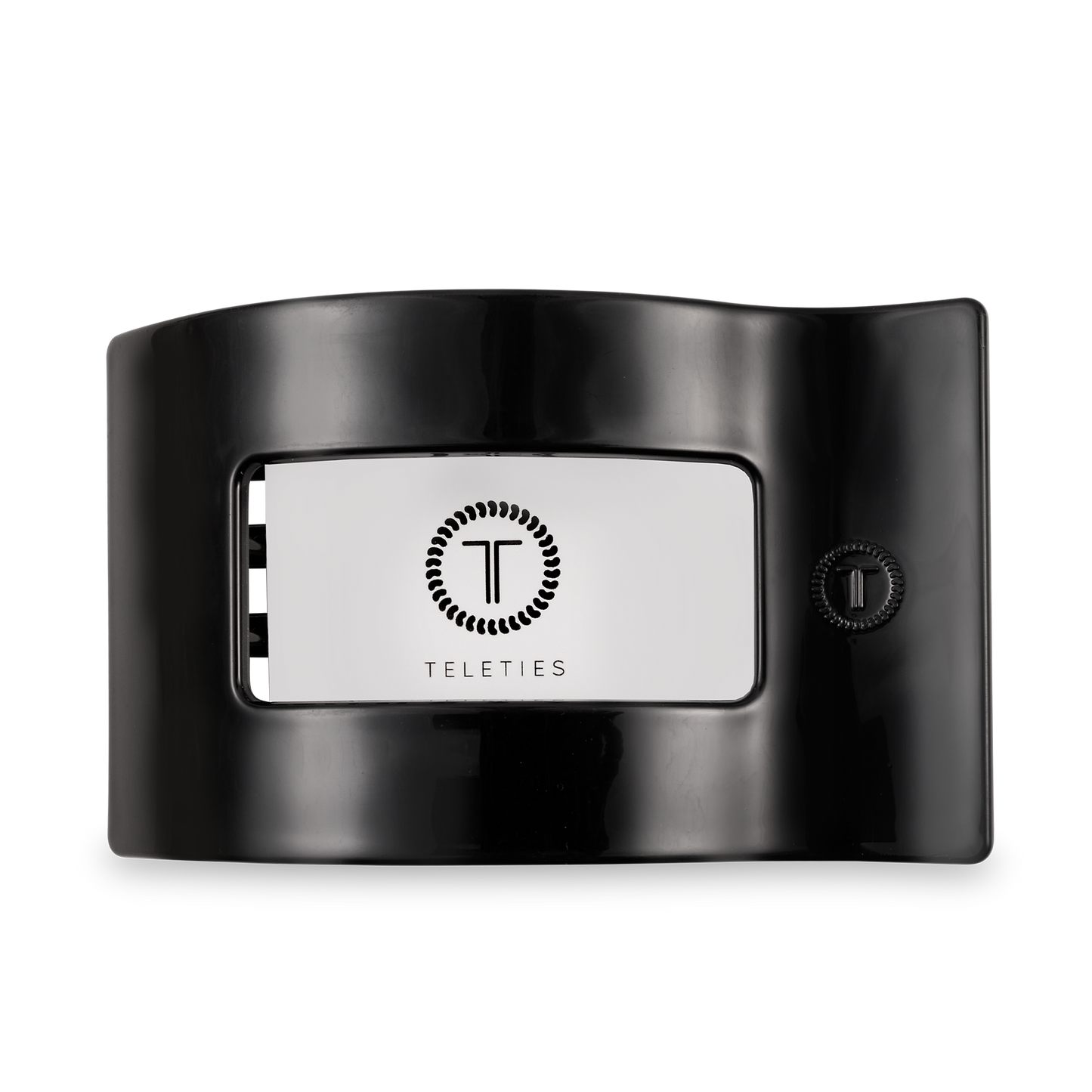 Flat Rectangle Hair Clip In Jet Black