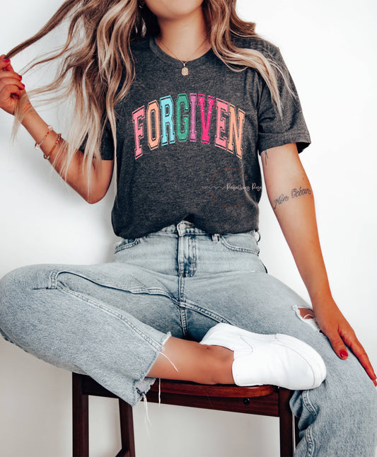 Forgiven Distressed Graphic Tee