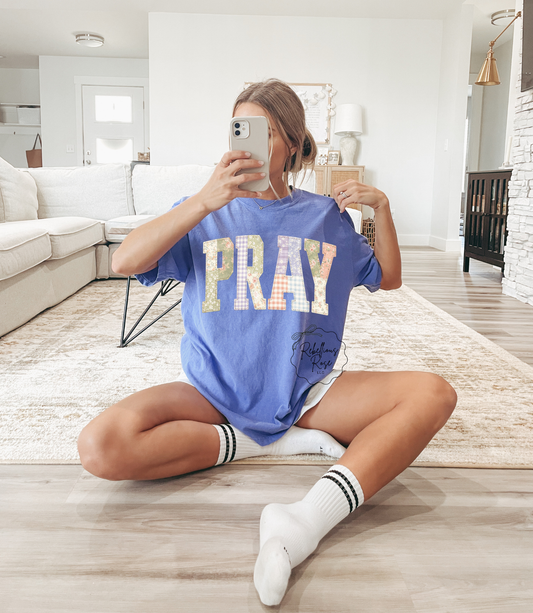 Patchwork Pray Graphic Tee