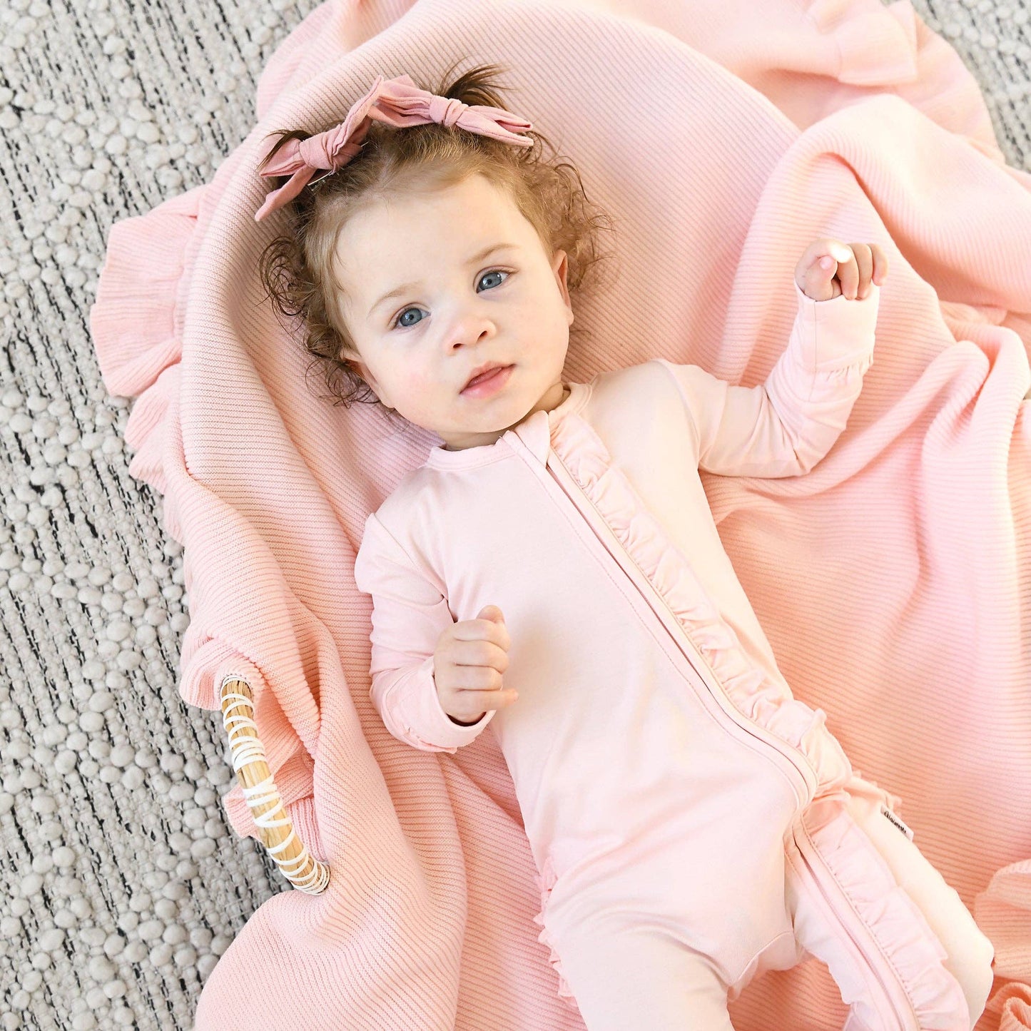 Light Pink RUFFLE ZIP