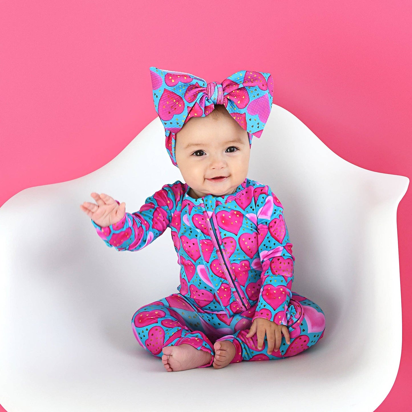 Alaina Heart Ruffle Zip