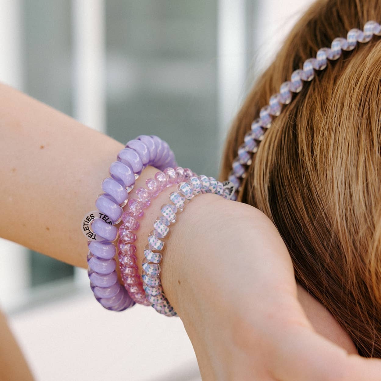 Spiral Hair Coils in Lavender Mist