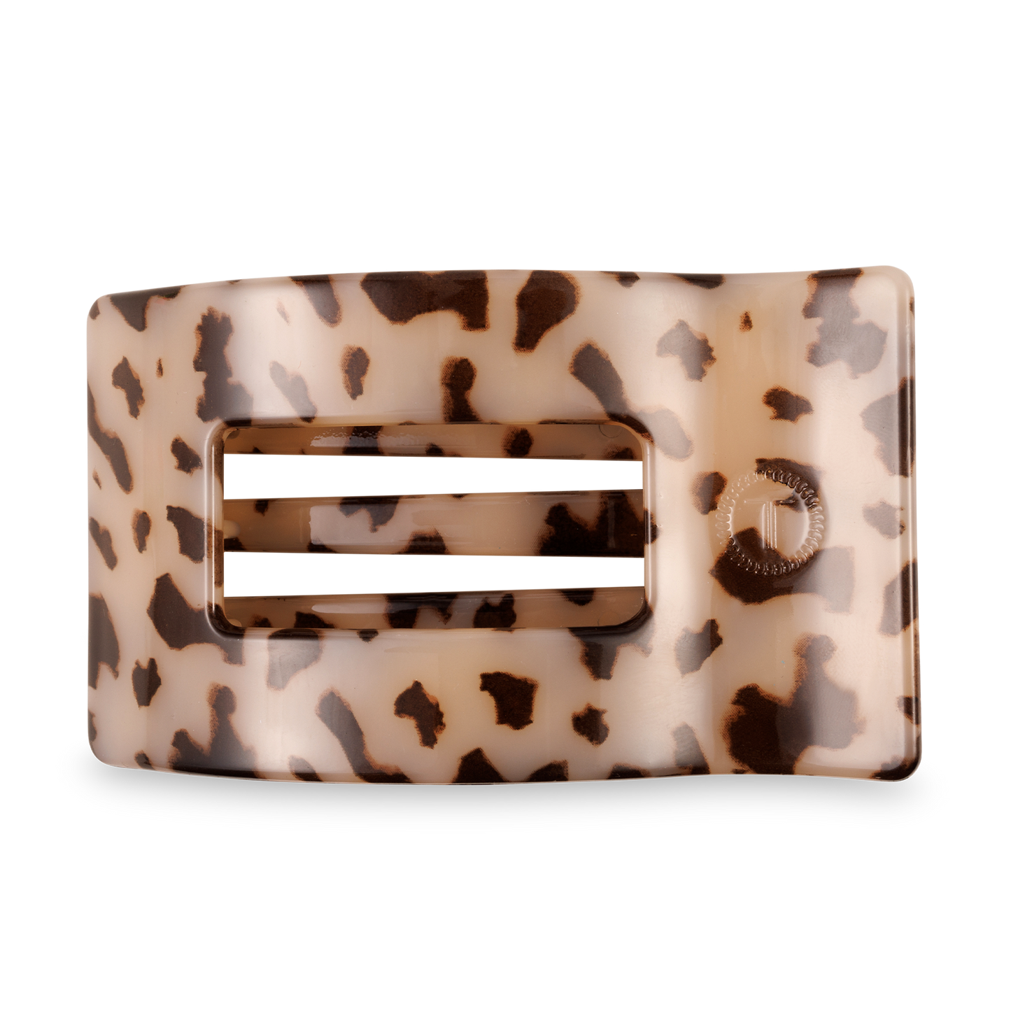 Flat Rectangle Hair Clip In Blonde Tortoise