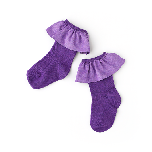 Purple Ruffle Socks