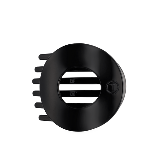 Jet Black | Large | Flat Circle Hair Clip