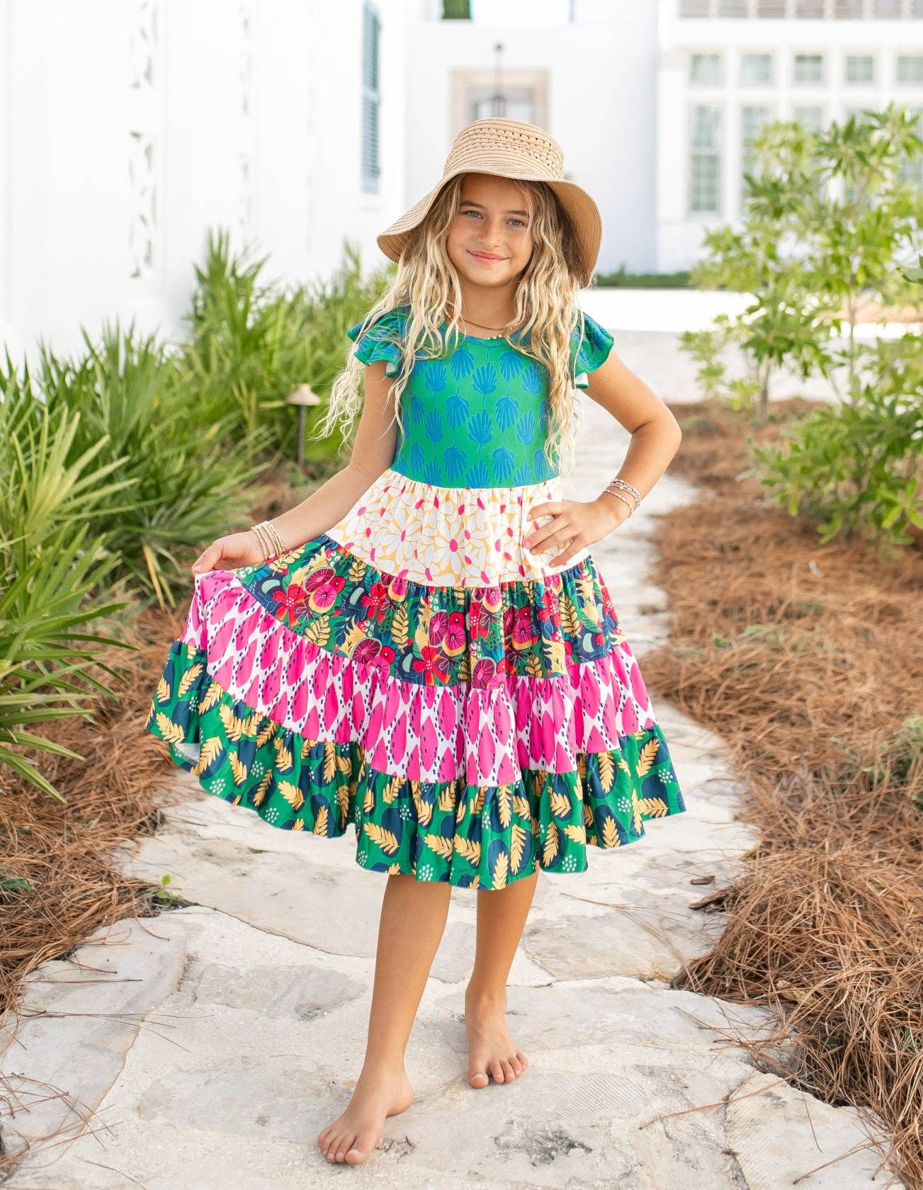 Kids Emalie Tiered Dress