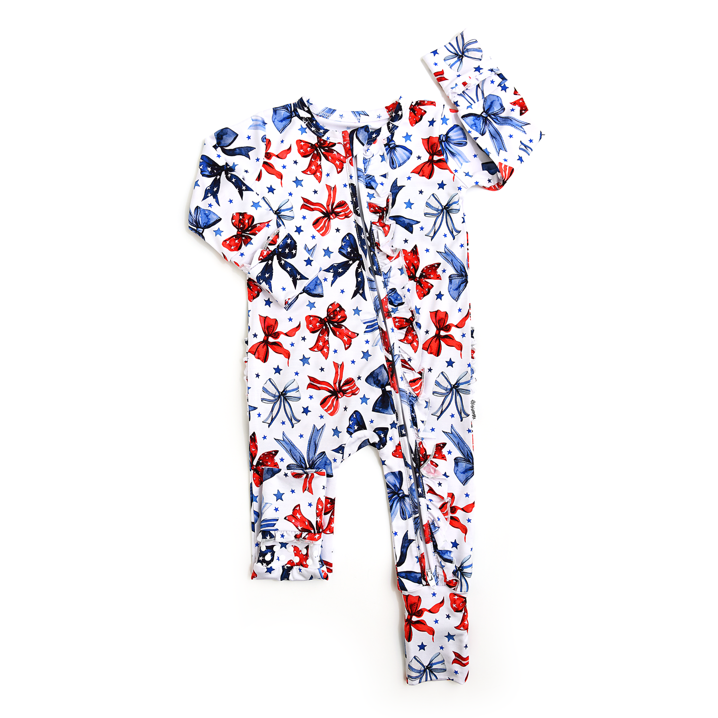 Eleanor Bows Ruffle Zip