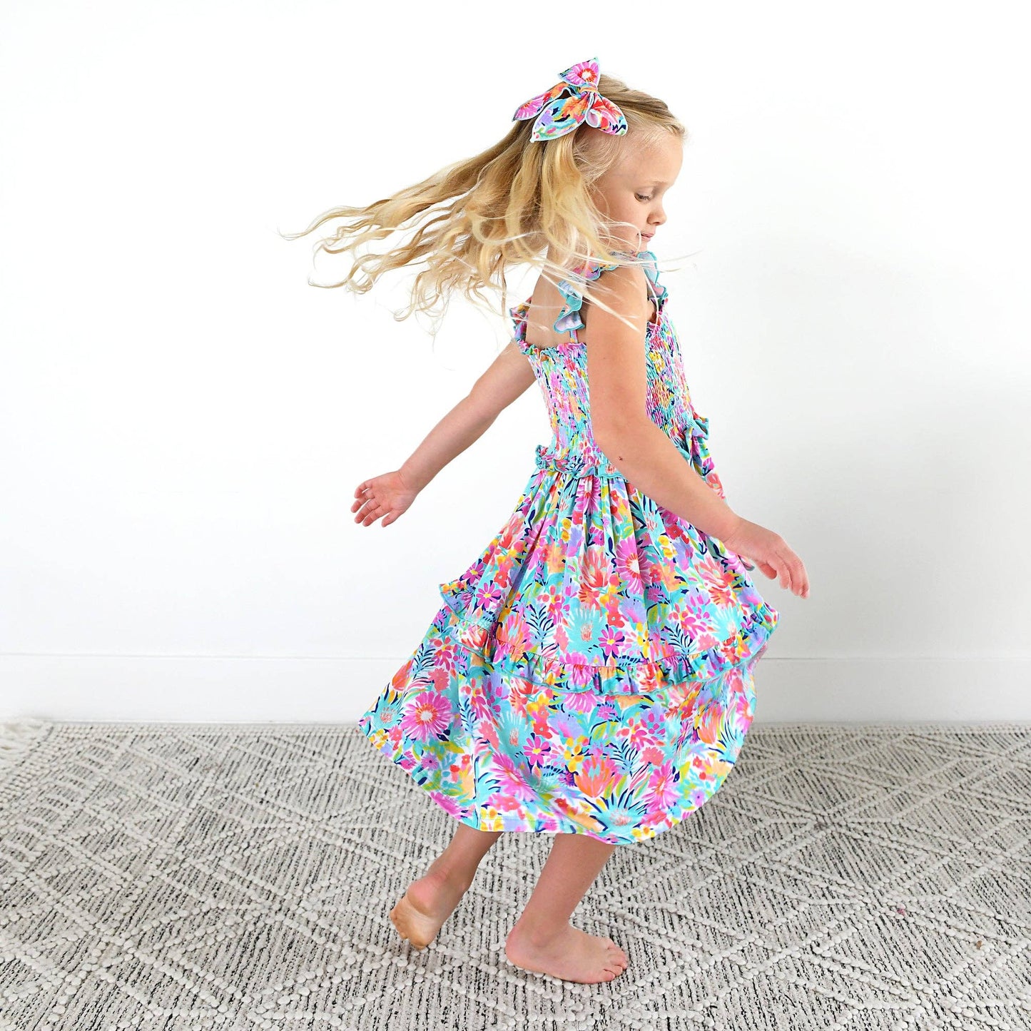 Megan Floral Smocked Dress