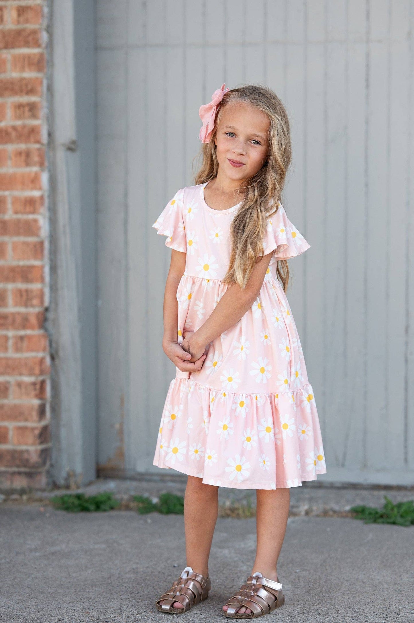 Girls Emma Spring Daisy Dress