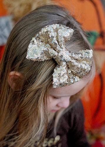 Fancy Sequin Hair Bow