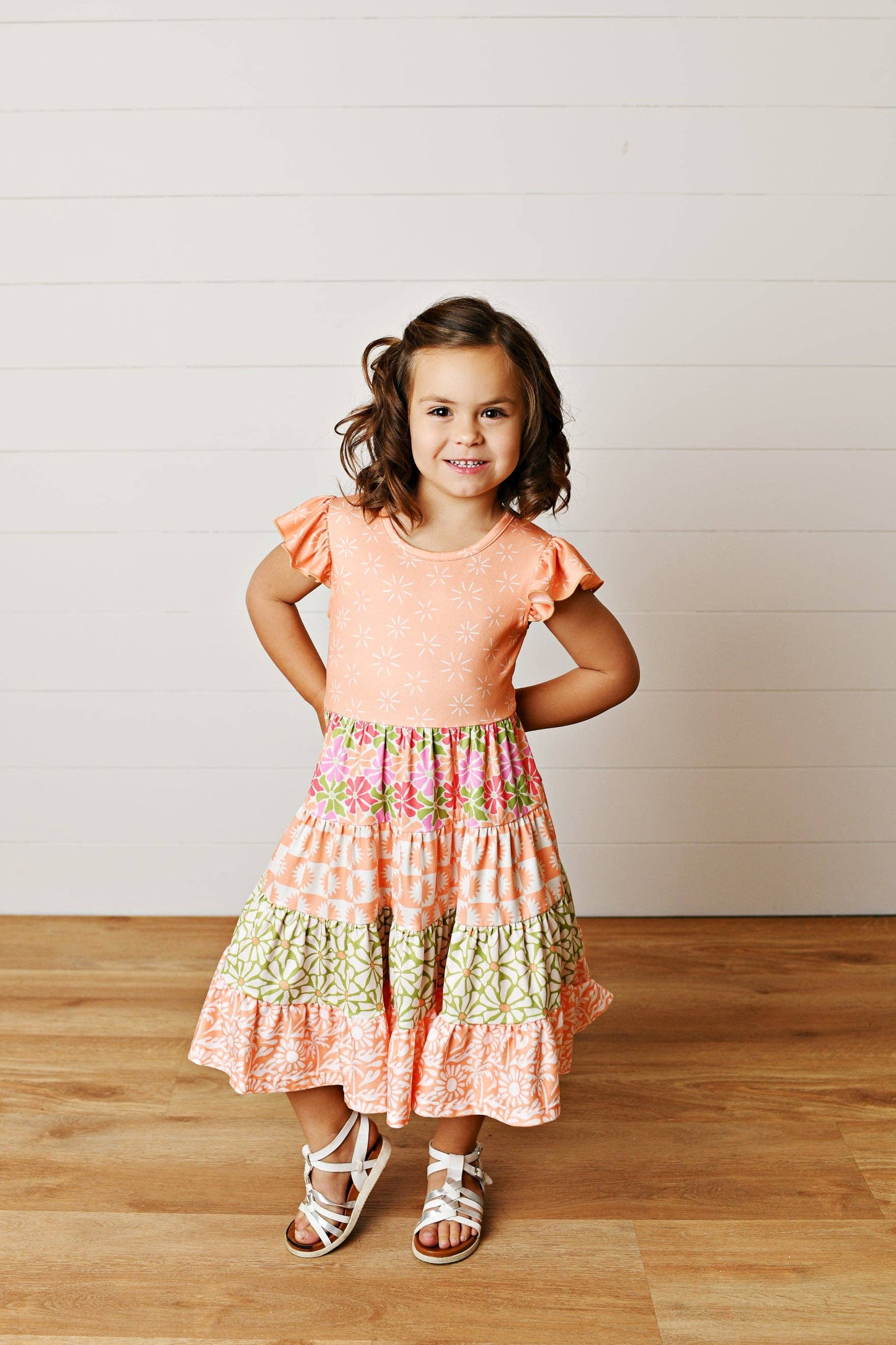 Girls Peyton Tiered Dress