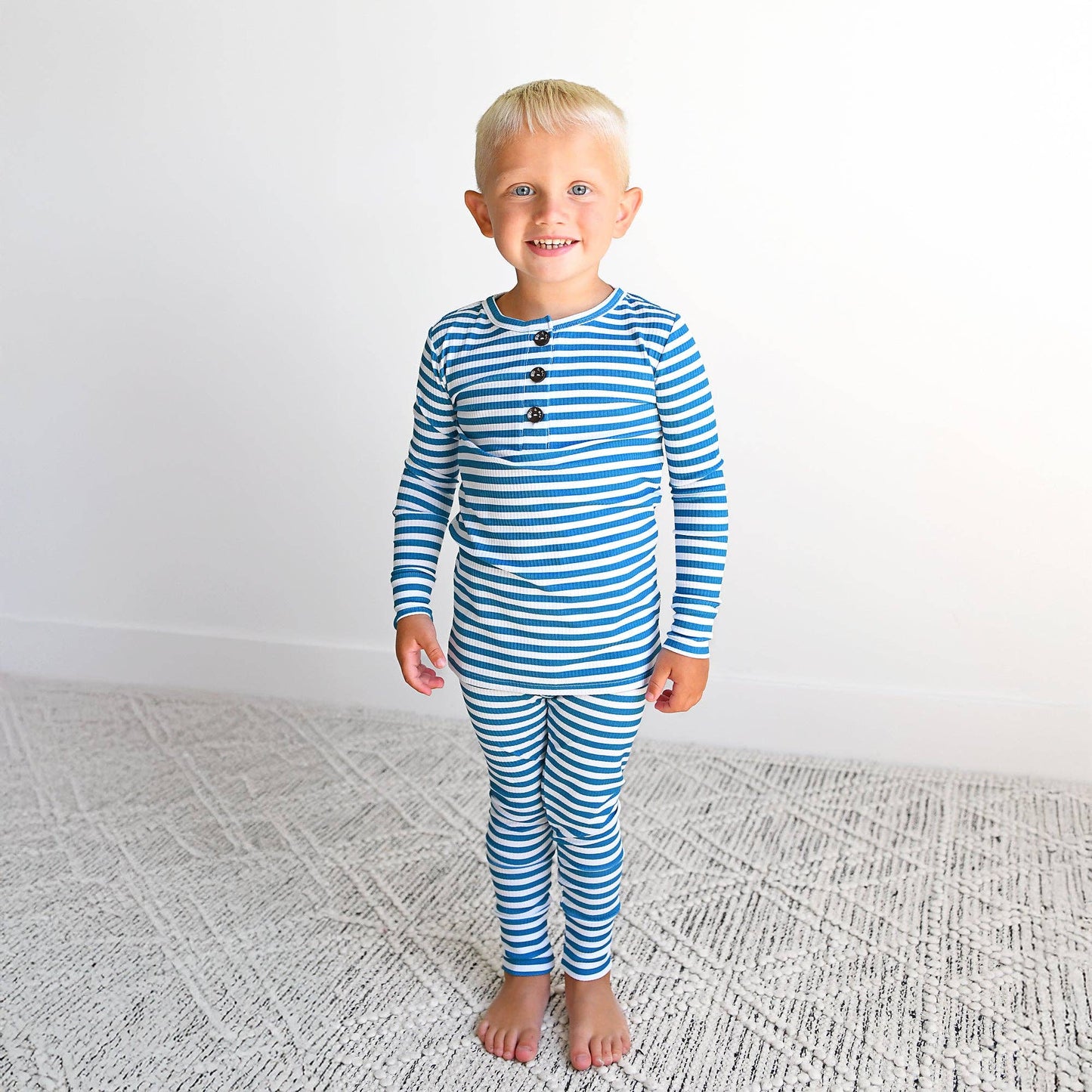 Cooper Blue Ribbed TWO PIECE