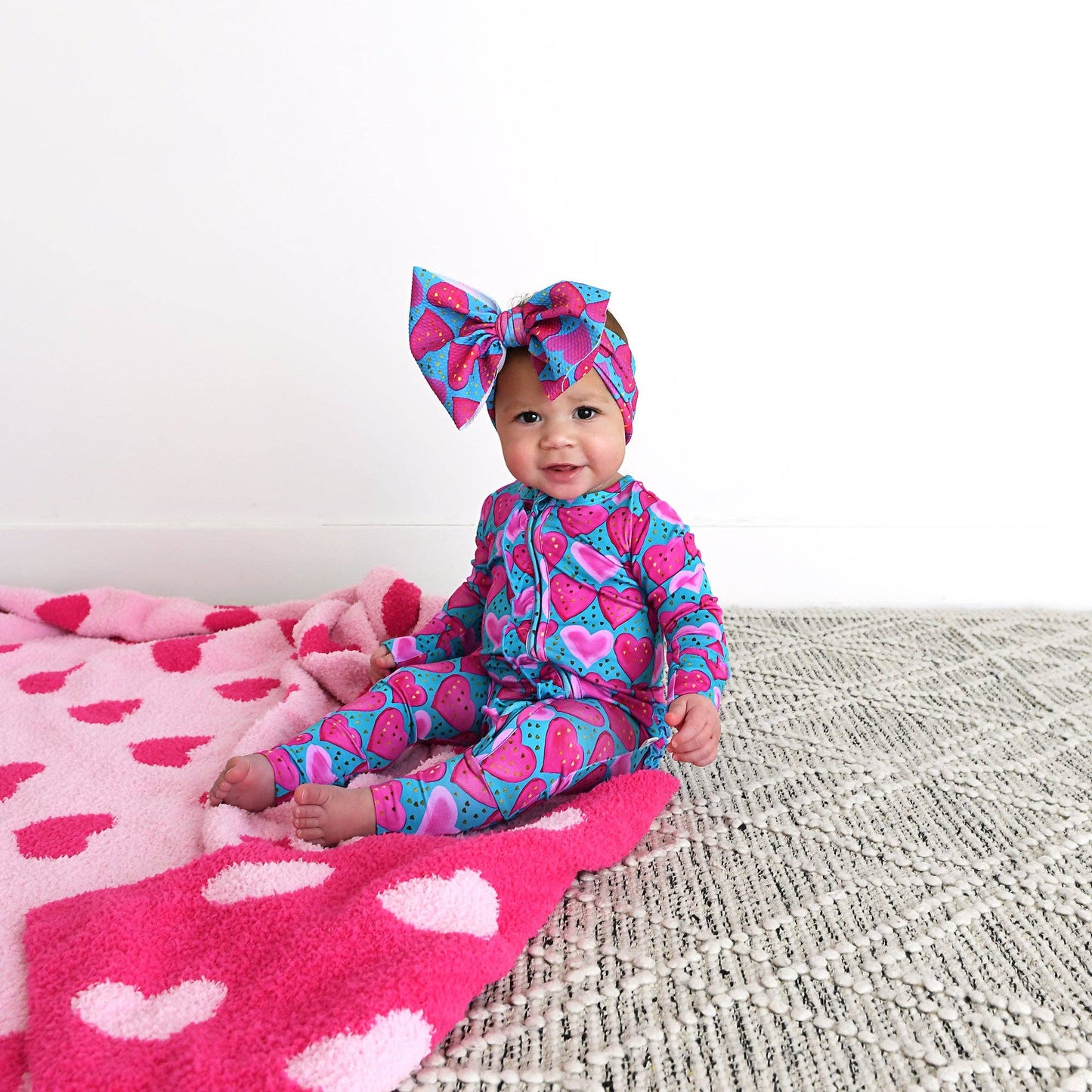 Alaina Heart Ruffle Zip