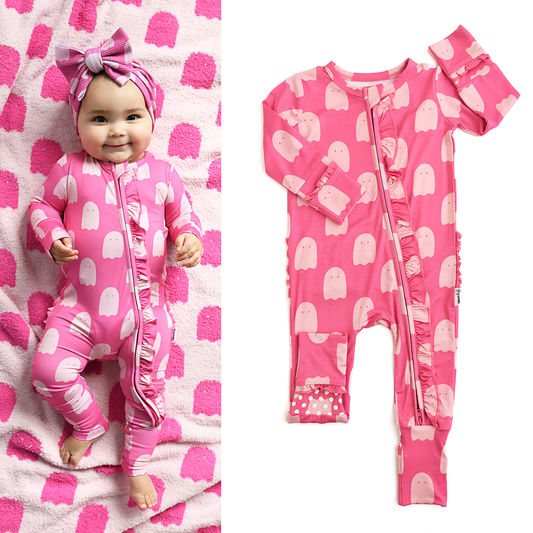 Draven Pink Ghost RUFFLE ZIP