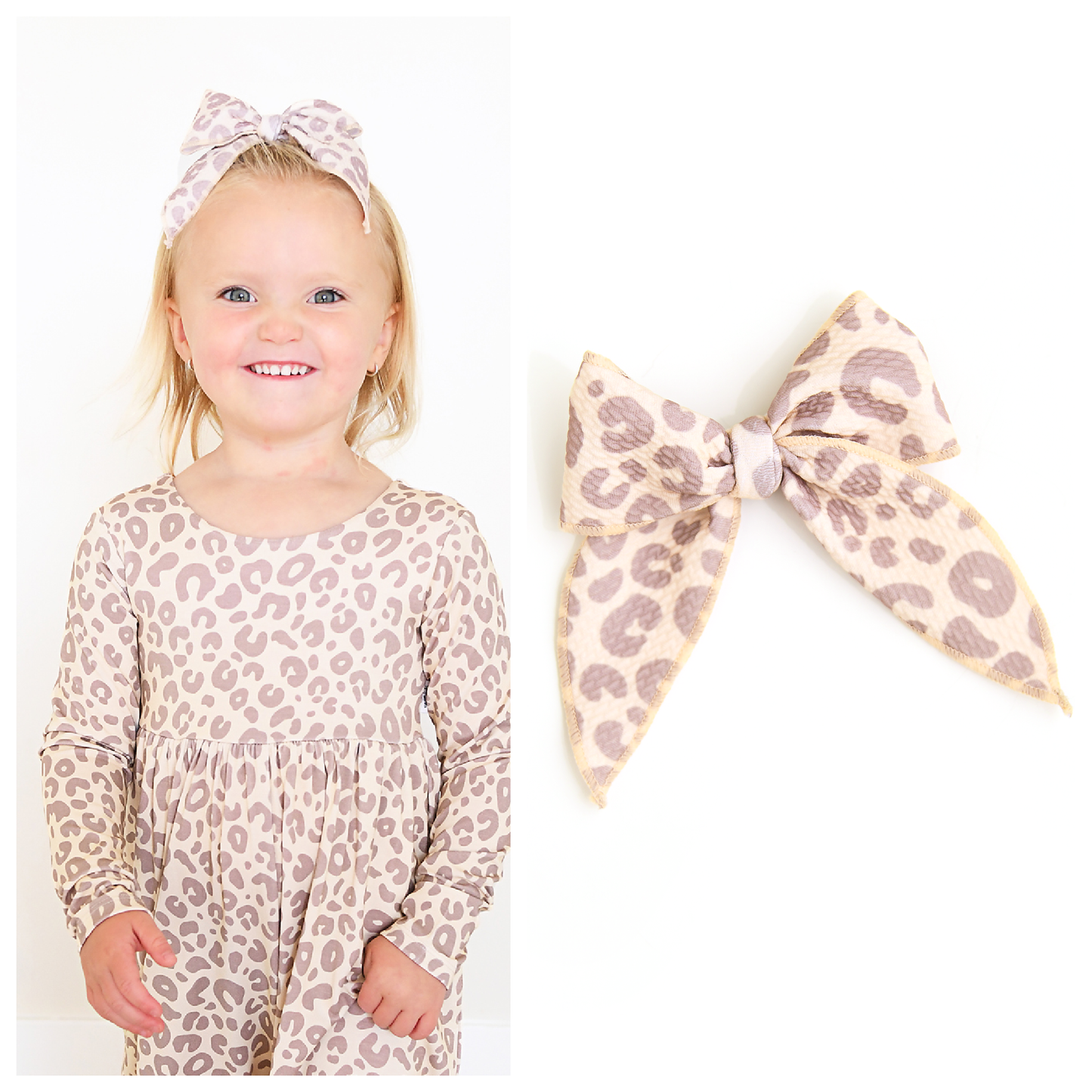 Amari Leopard CLIP BOW