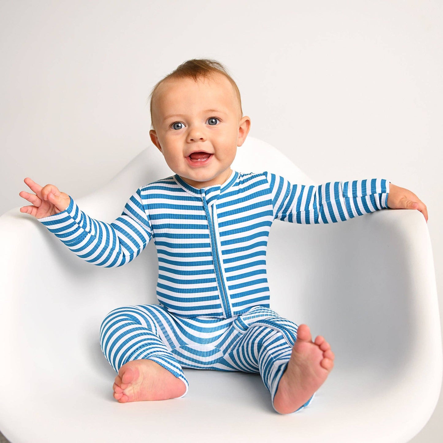 Cooper Blue Ribbed ZIP